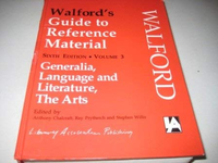 Cover for Walford's Guide to Reference Material: Generalia, Language & Literature, the Arts
