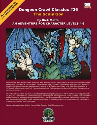 Cover for Dungeon Crawl Classics 26: The Scaly God: an Adventure for Character Levels 4-6 (Dungeon Crawl Classi)