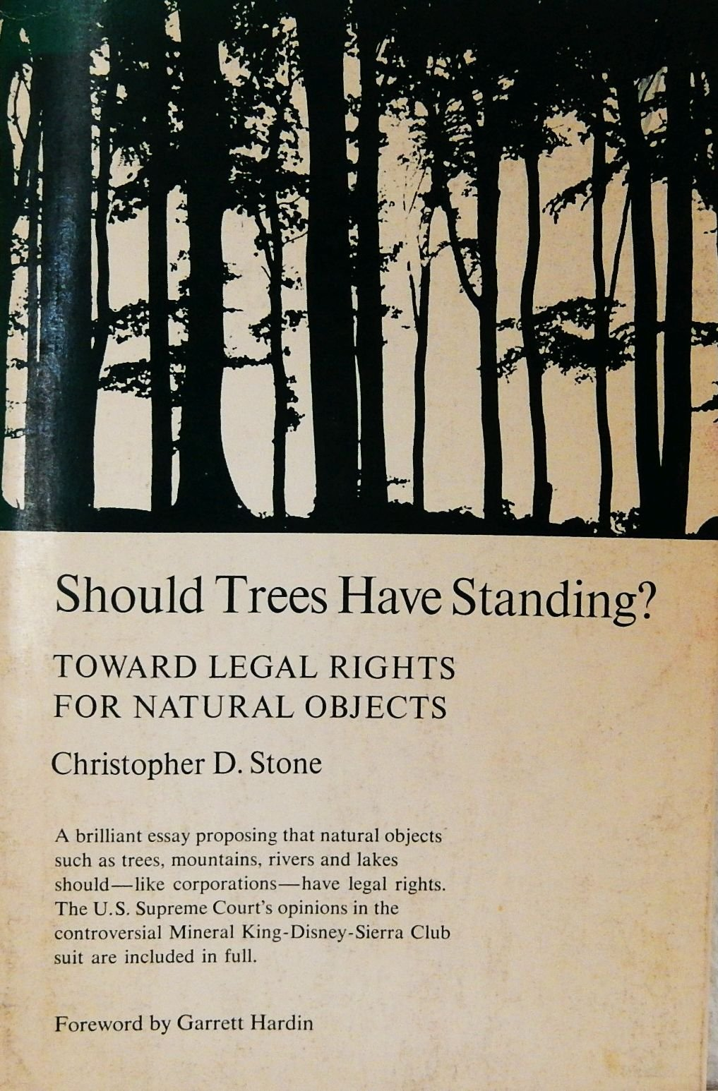Cover for Should Trees Have Standing?: Towards Legal Rights for Natural Objects