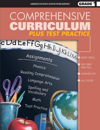 Cover for Comprehensive Curriculum Plus Test Practice, Grade 1: Basic Skills / Test Prep Practice / Answer Key / All Color