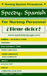 Cover for Speedy Spanish for Nursing Personnel