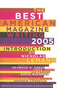 Cover for The Best American Magazine Writing 2005