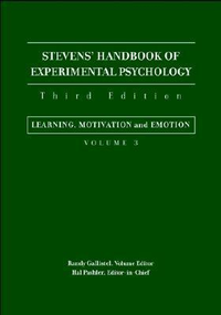 Cover for Stevens' Handbook of Experimental Psychology: Learning, Motivation, and Emotion, Volume 3 (3rd Edition)