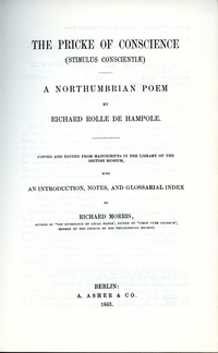 Cover for The pricke of conscience (Stimulus conscientiae);: A Northumbrian poem,