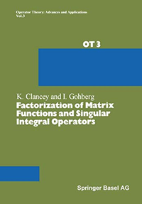 Cover for Factorization of Matrix Functions and Singular Integral Operators