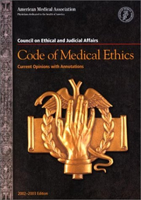 Cover for Code of Medical Ethics: Current Opinions with Annotations 2002-2003