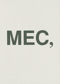 Cover for Mary Ellen Carroll: MEC: Causes, Place, Mistakes, Boredom, Lies, Resemblance, Pleasure, Nothing, Temporality, Affect, Inscription, Envy/Imitation, Utilitarianism, Disappearance, Literalness, Thingness