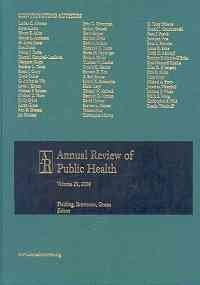 Cover for Annual Review of Public Health, Volume 29